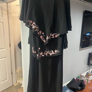 Black positive attitude dress